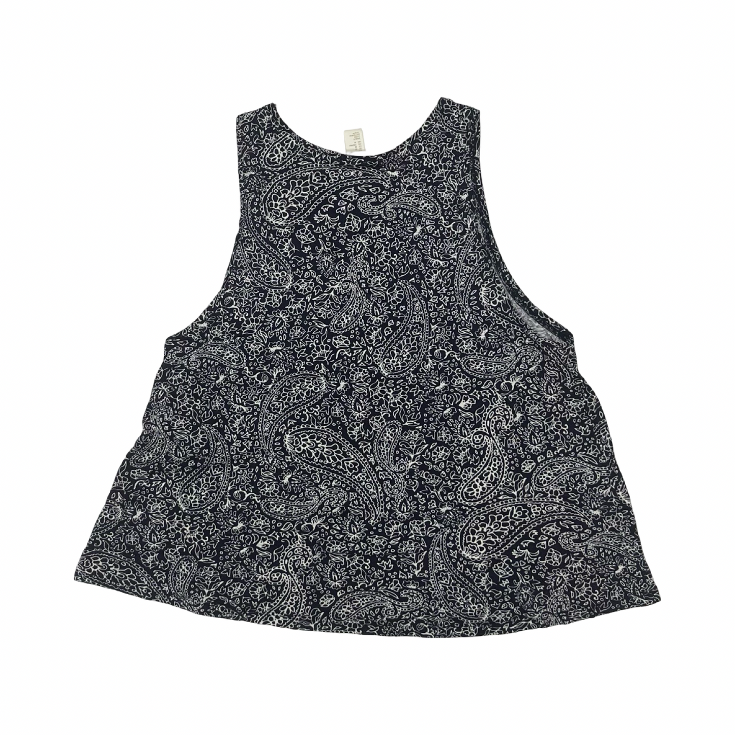Top Sleeveless By H&M In Blue & White, Size:M