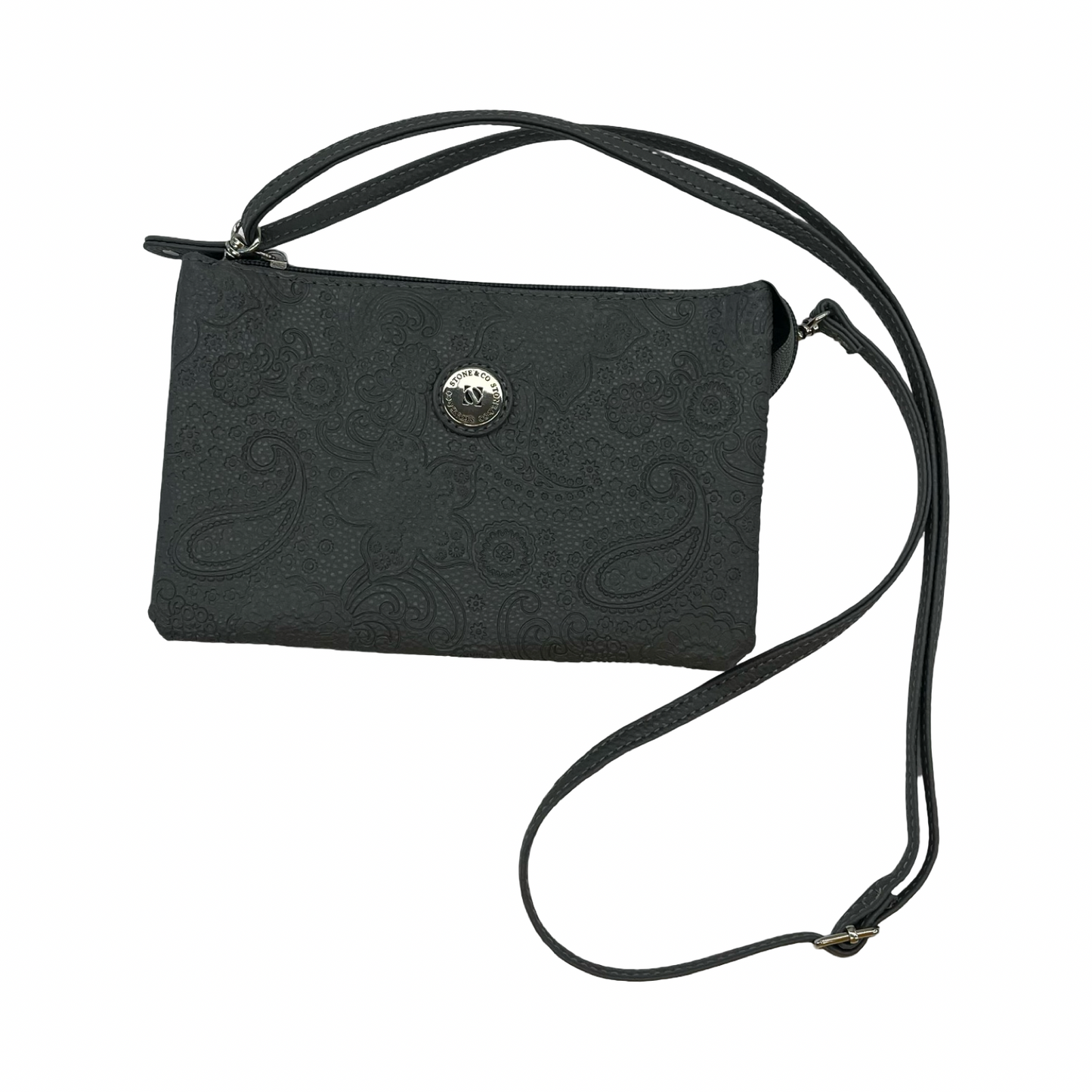 Crossbody By Clothes Mentor In Grey, Size:Small