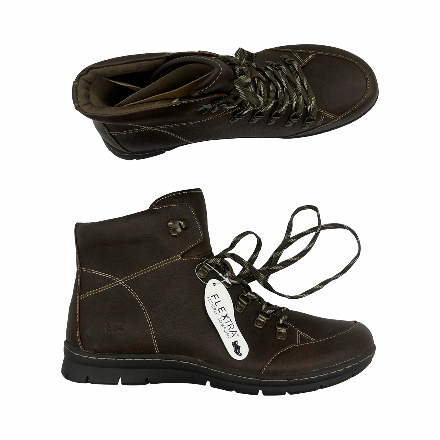 Boots Ankle Flats By Boc In Brown, Size:11