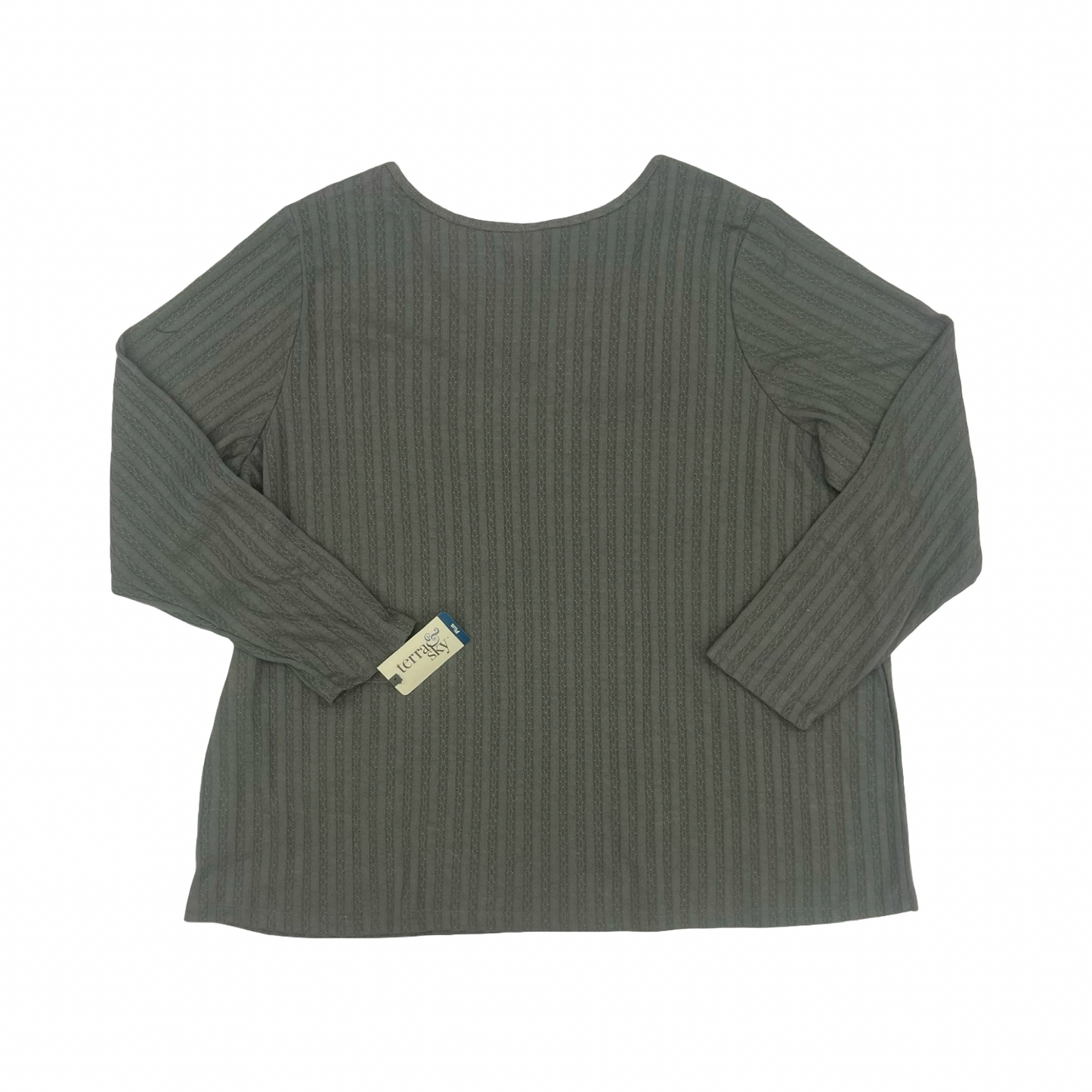 Top Ls By Terra & Sky In Green, Size:3X