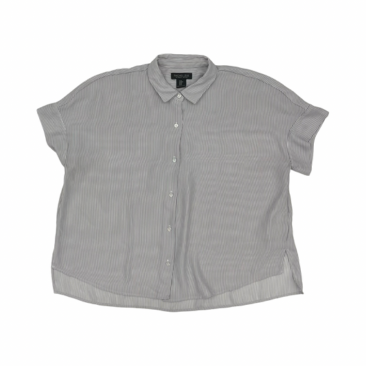 Blouse Ss By Rachel Zoe In Grey & White, Size:M