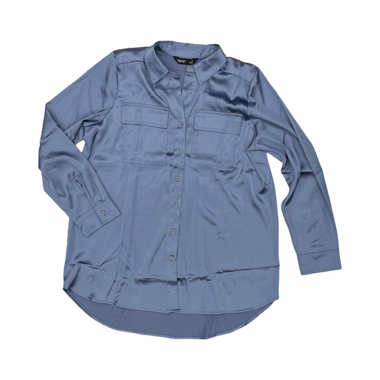 Blouse Ls By Simply Vera In Blue, Size:M