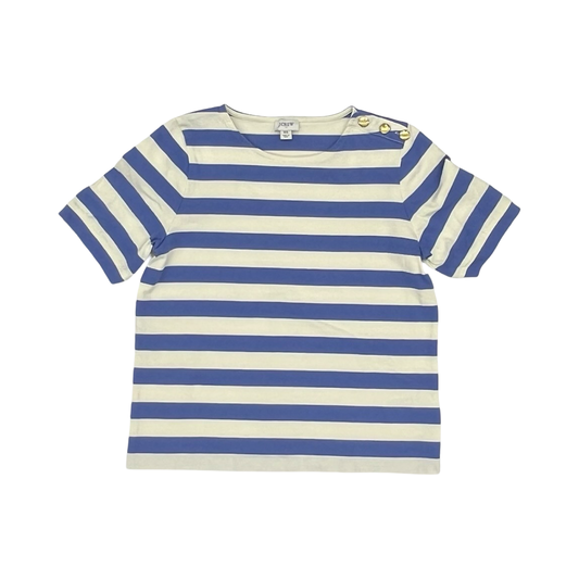 Top Ss By J. Crew In Blue & Cream, Size:Xs