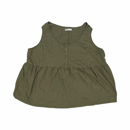 Top Sleeveless By Sonoma In Green, Size:2X