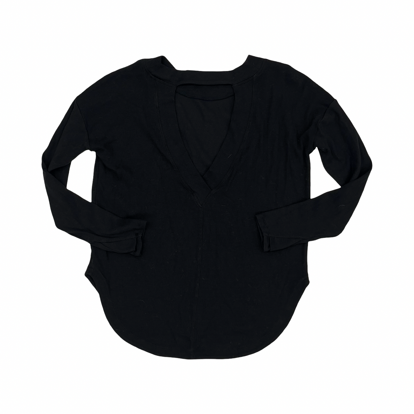 Athletic Top Ls Collar By Athleta In Black, Size:M