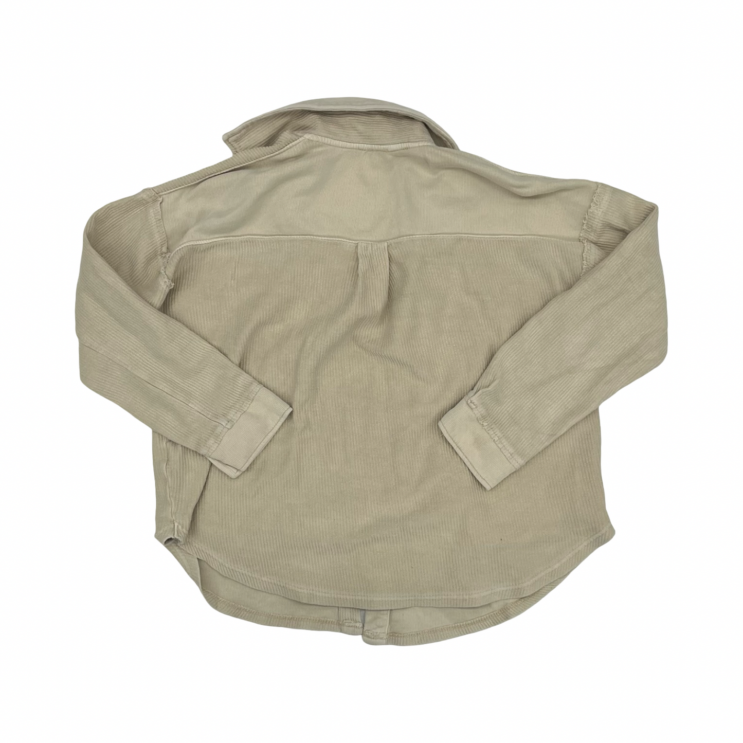 Jacket Shirt By Clothes Mentor In Cream, Size:S