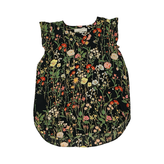 Blouse Ss By Loft In Black, Size:Xs