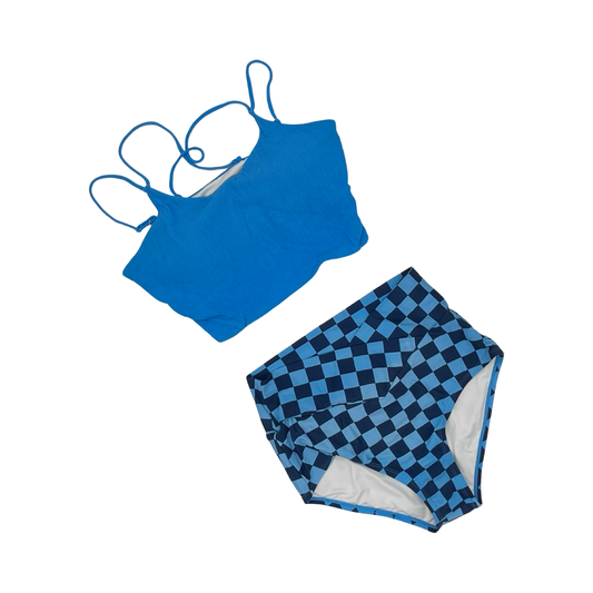 Swimsuit 2Pc By Clothes Mentor In Blue, Size:L