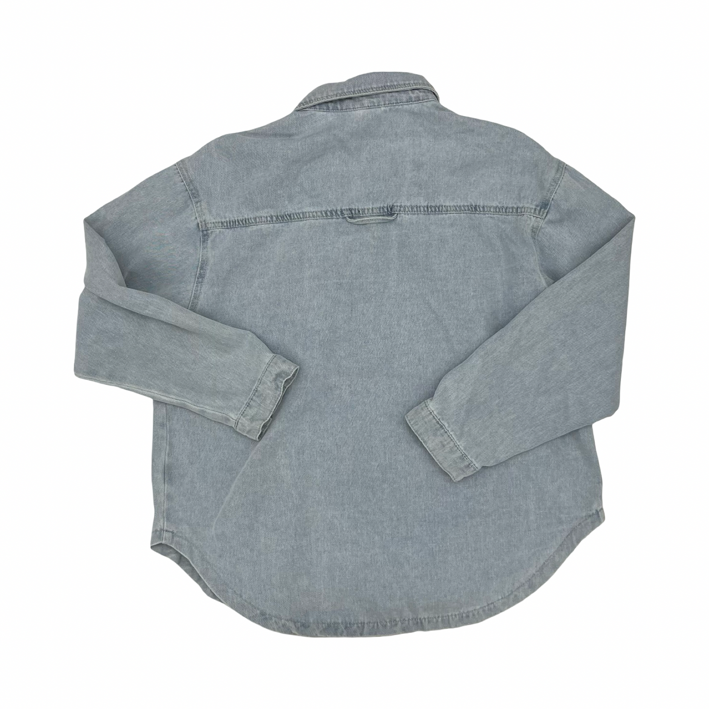 Jacket Shirt By Clothes Mentor In Blue Denim, Size:M