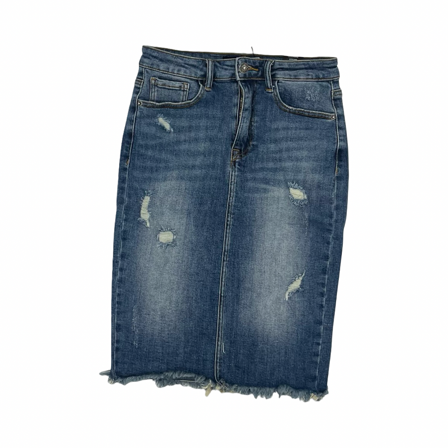Skirt Mini & Short By Risen In Blue Denim, Size:S