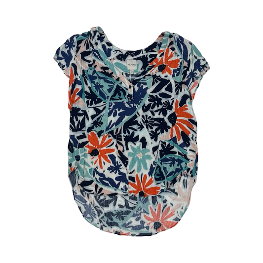 Blouse Ss By Nic + Zoe In Multi, Size:Sp