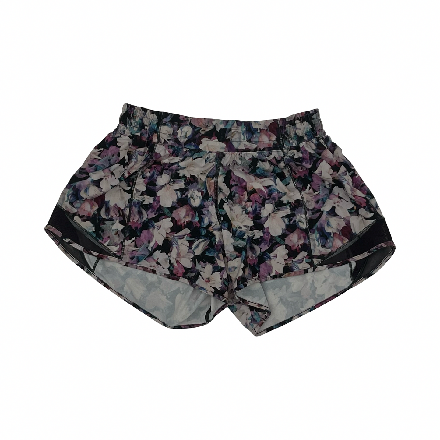 Athletic Shorts By Lululemon In Floral Print, Size:8