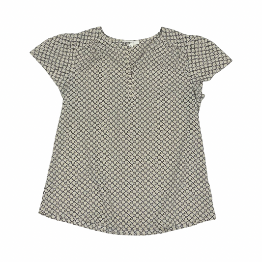 Blouse Ss By Clothes Mentor In Black & Cream, Size:M