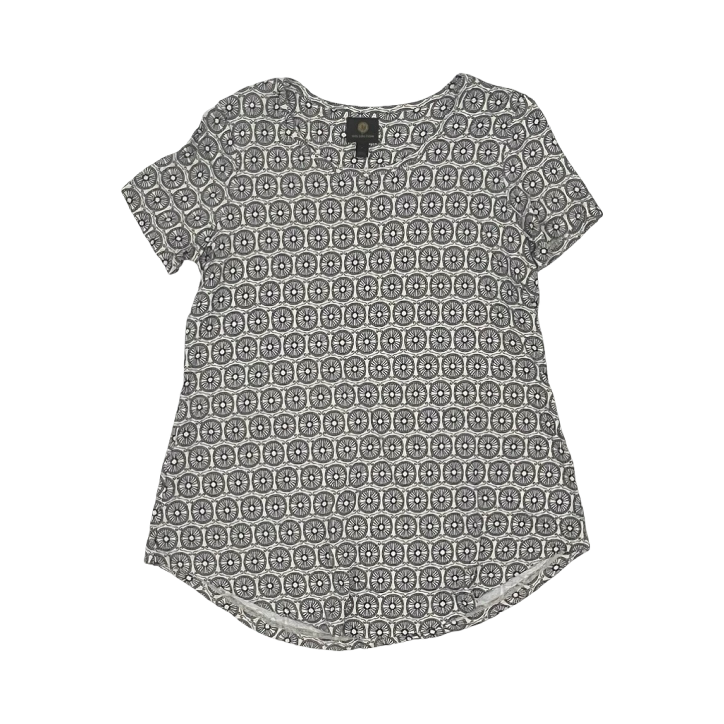 Top Ss By Jm Collections In Blue & Cream, Size:S
