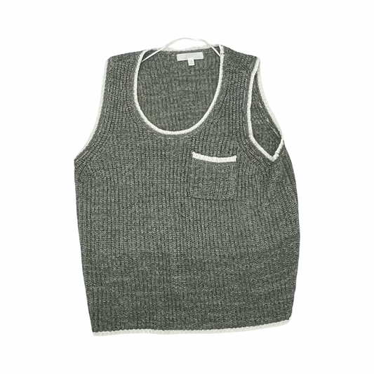 Vest Sweater By Adyson Parker In Cream & Green, Size:2X