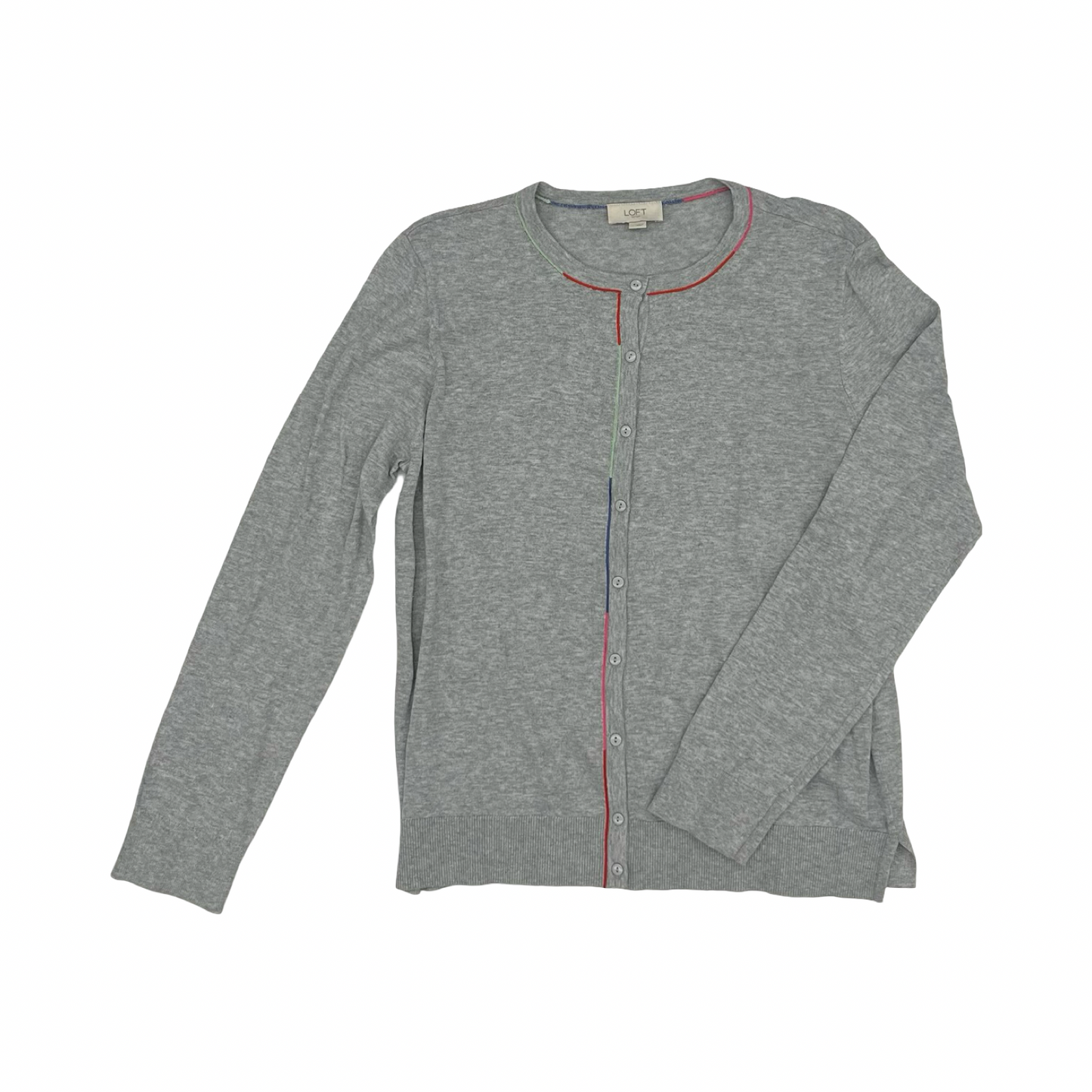 Cardigan By Loft In Grey, Size:L