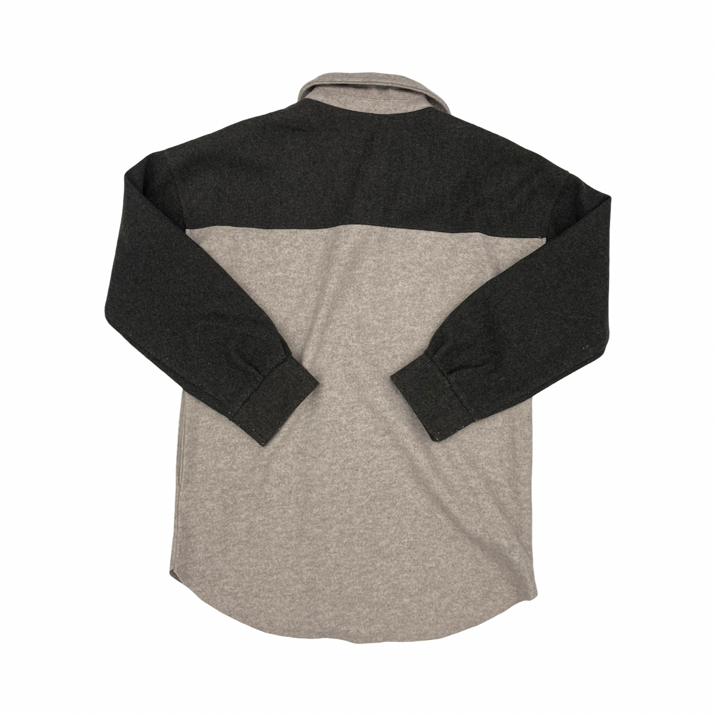 Jacket Fleece By Hem & Thread In Green & Grey, Size:M