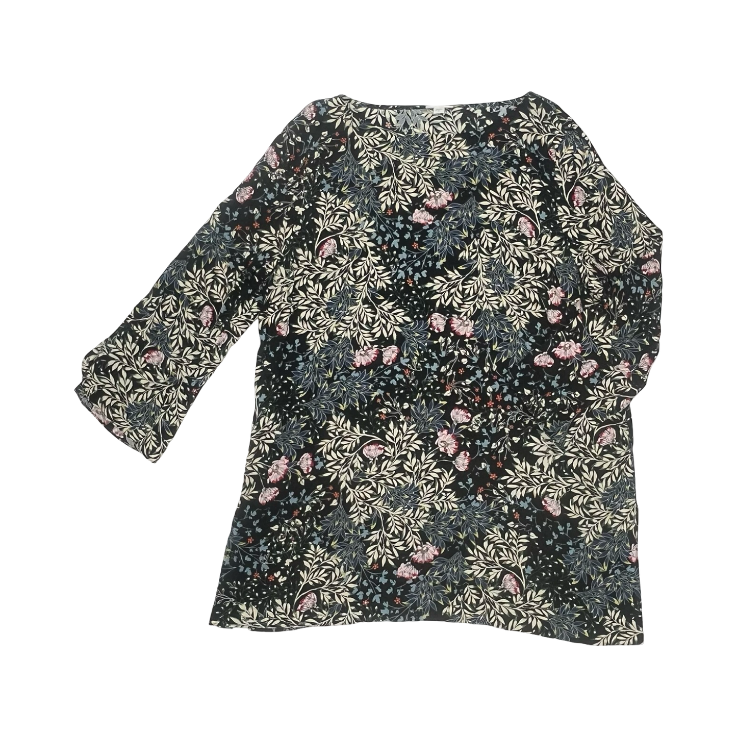 Tunic 3/4 Sleeve By J. Jill In Black, Size:Xl