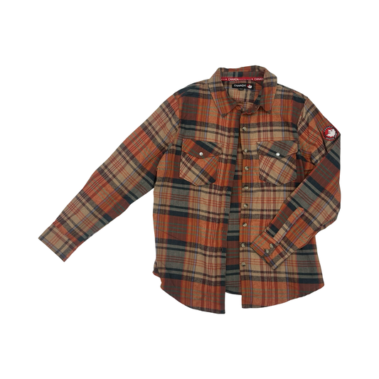 Top Ls By Clothes Mentor In Plaid Pattern, Size:M