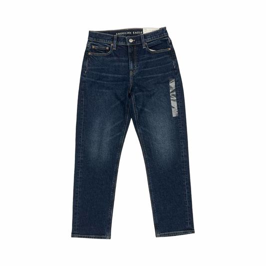 Jeans Straight By American Eagle In Blue Denim, Size:2