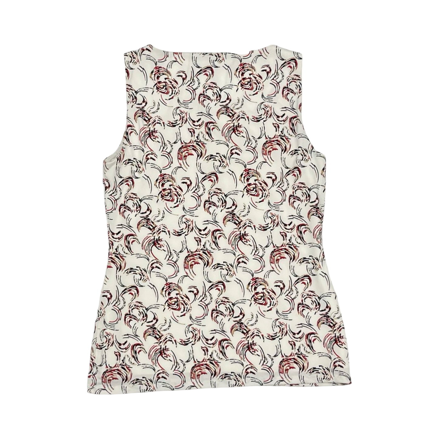 Blouse Sleeveless By White House Black Market In Cream & Red, Size:Xs