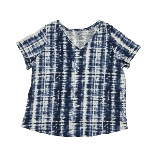 Top Ss By Evri In Blue & White, Size:1X