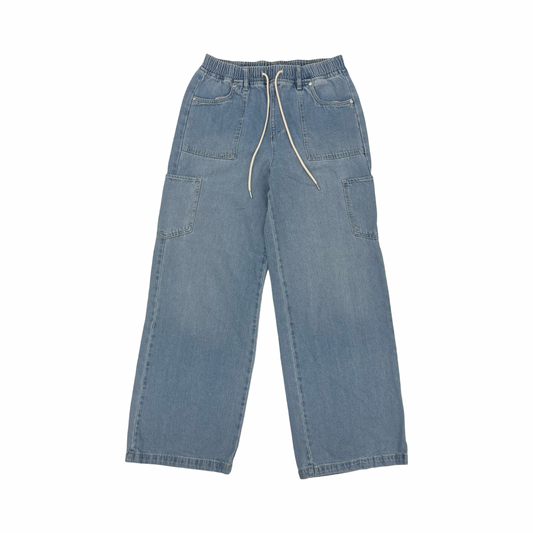 Jeans Wide Leg By Madden Nyc In Blue Denim, Size:M