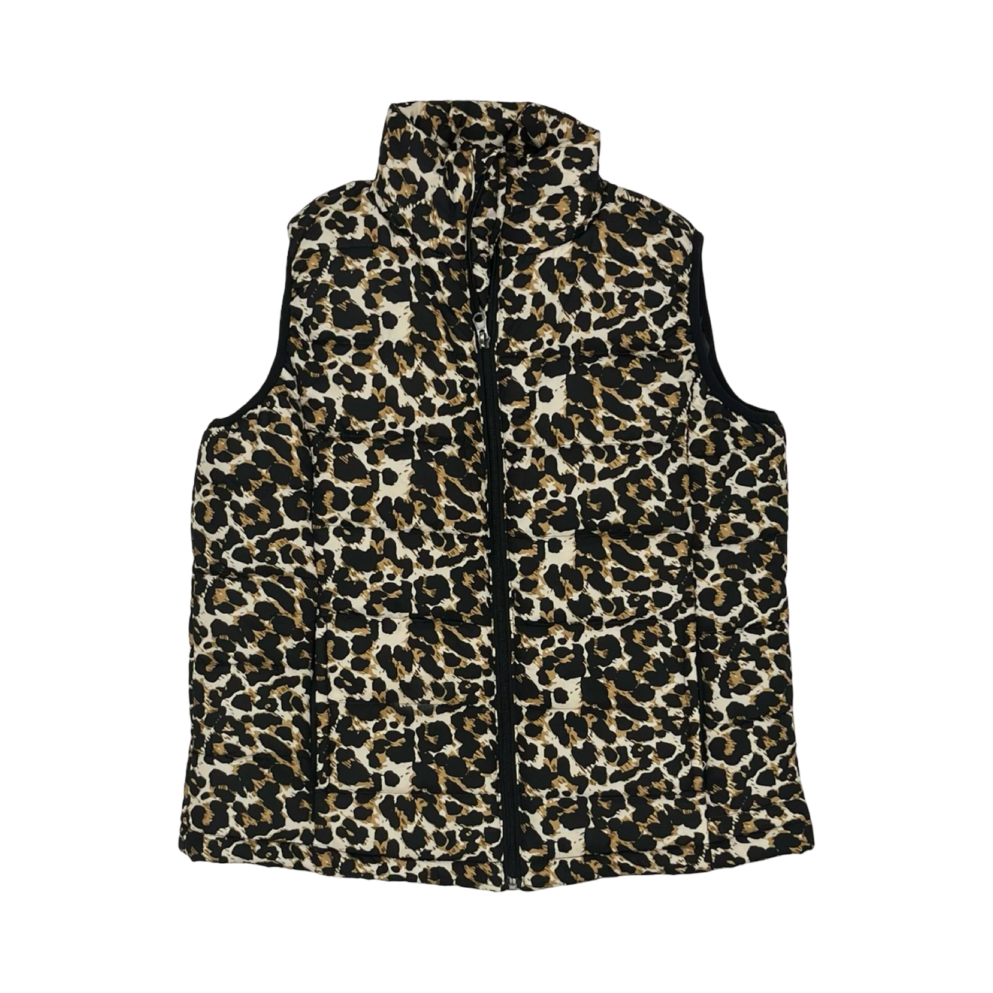 Vest Puffer & Quilted By Pink Lily In Animal Print, Size:S