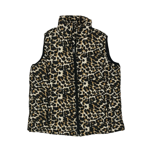 Vest Puffer & Quilted By Pink Lily In Animal Print, Size:S