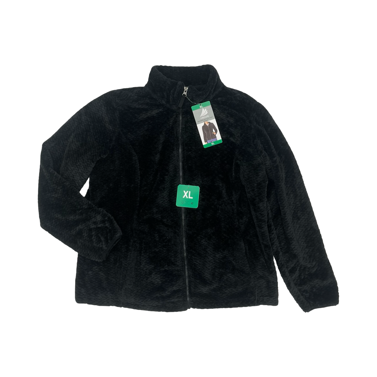 Jacket Faux Fur & Sherpa By Clothes Mentor In Black, Size:Xl