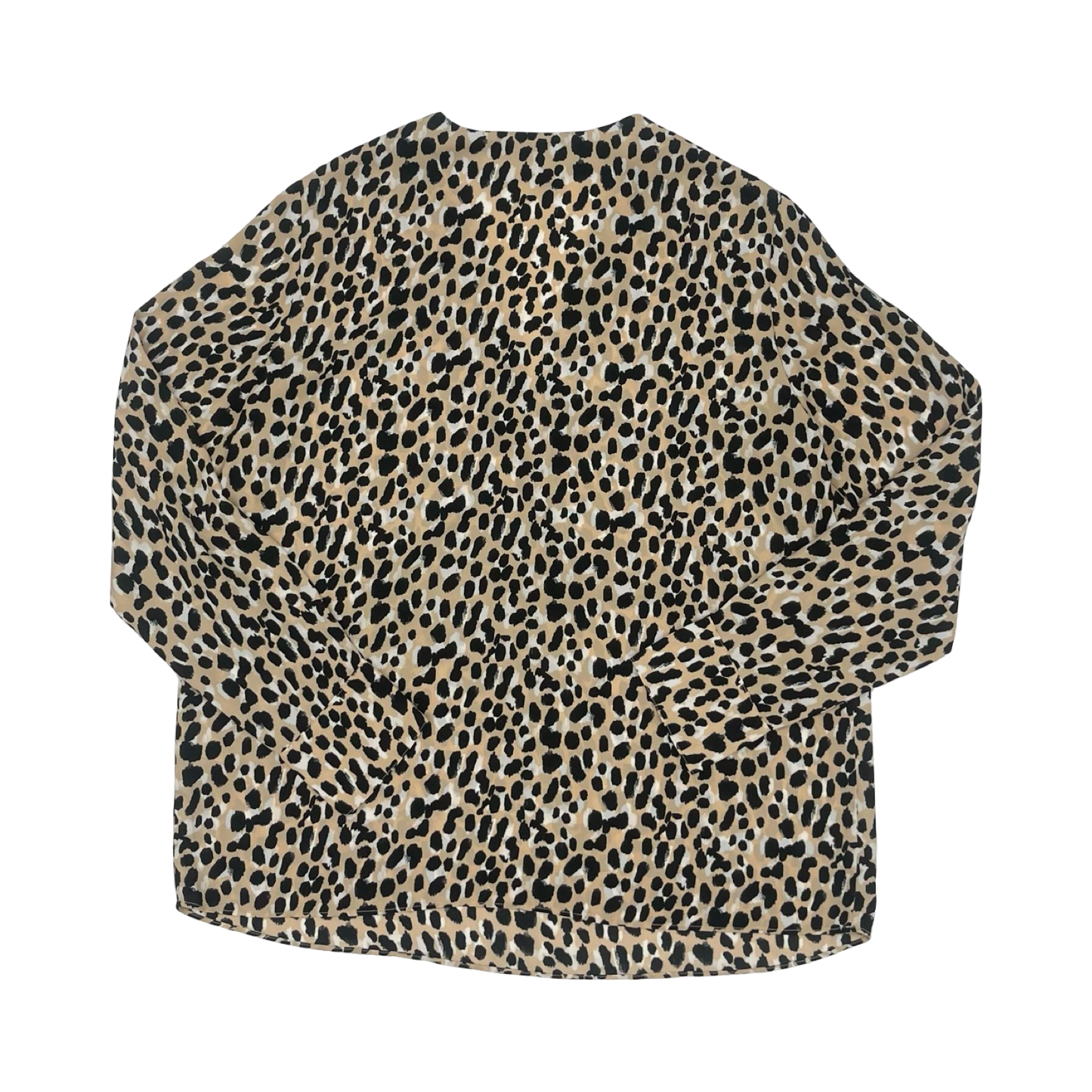 Blouse Ls By Banana Republic In Animal Print, Size:M