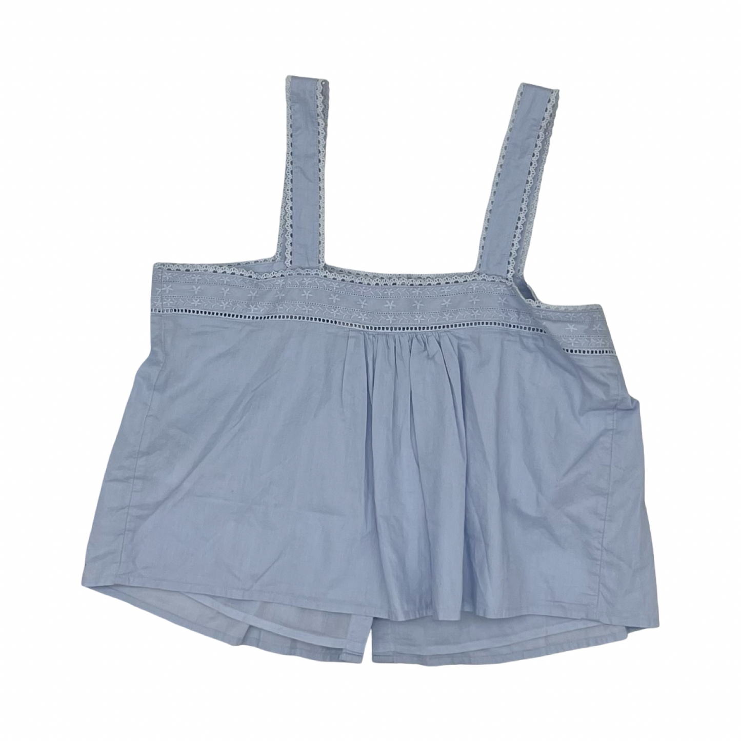 Blouse Sleeveless By Levis In Blue, Size:M