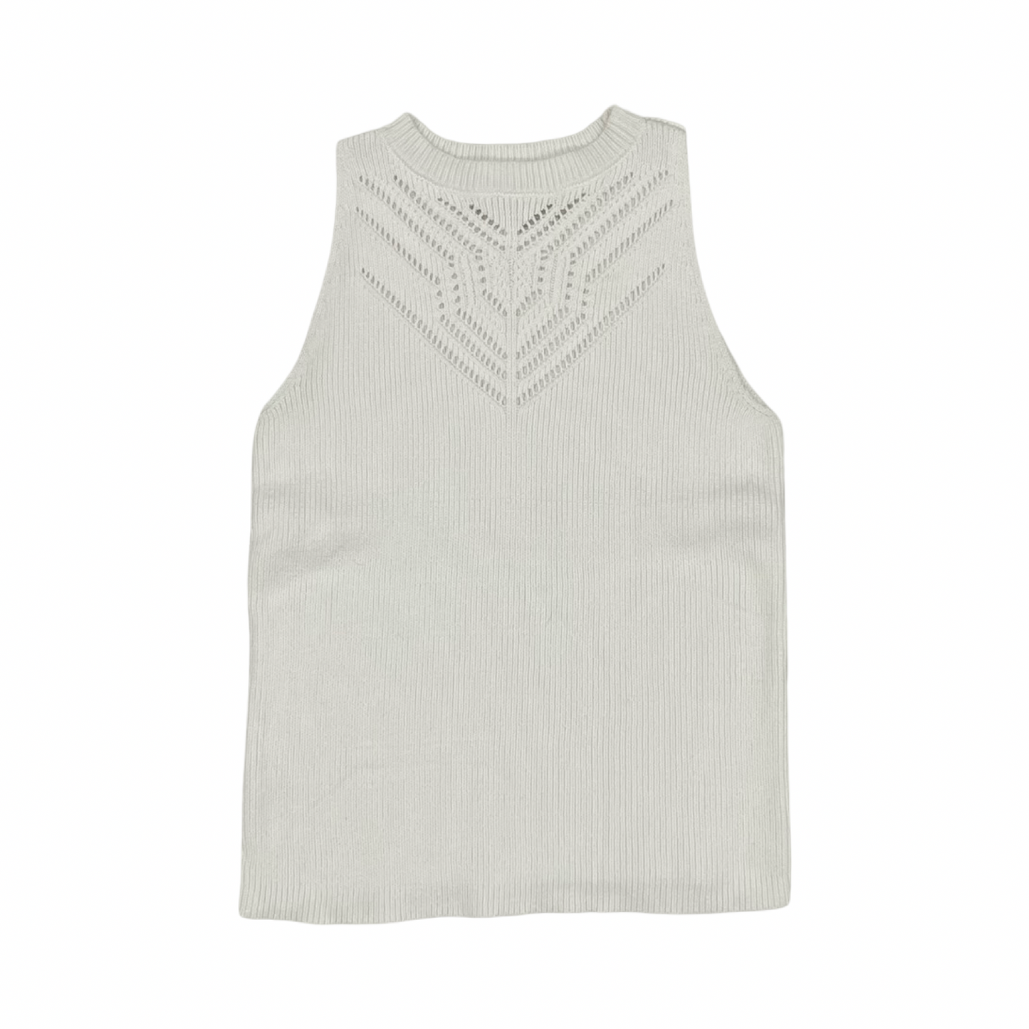 Vest Sweater By Loft In White, Size:M