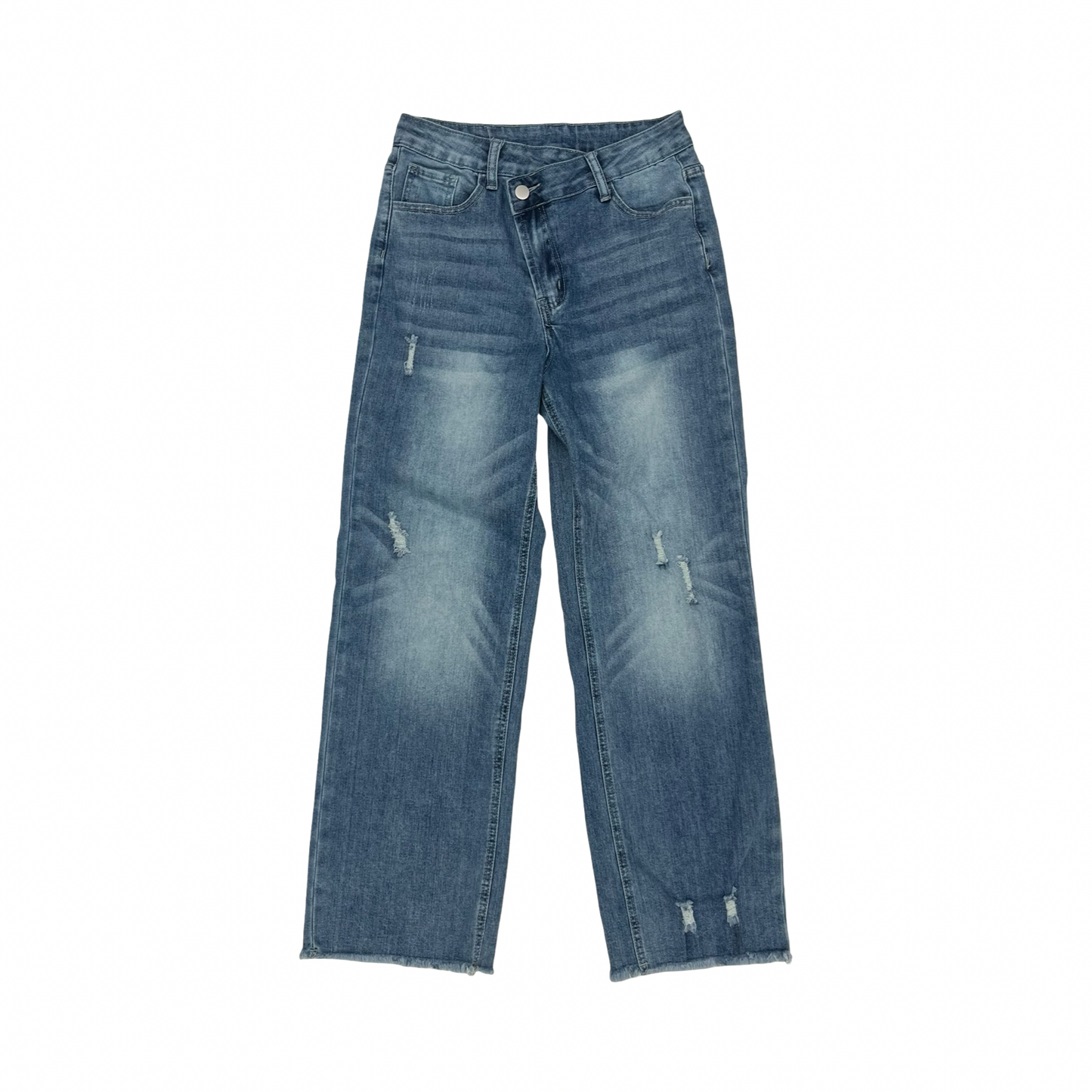 Jeans Straight By Clothes Mentor In Blue Denim, Size:M
