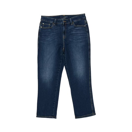 Jeans Cropped By Chicos In Blue Denim, Size:4