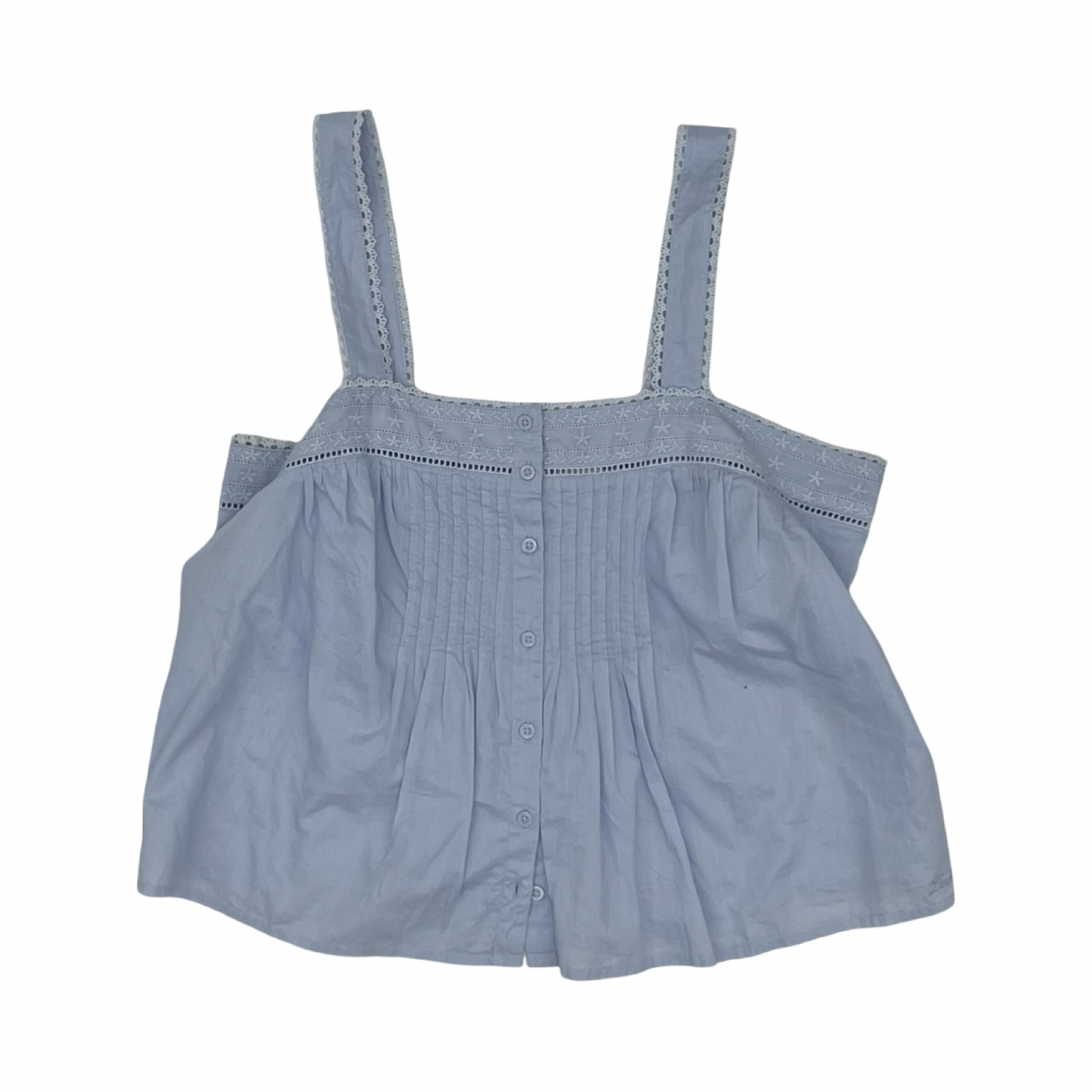 Blouse Sleeveless By Levis In Blue, Size:M