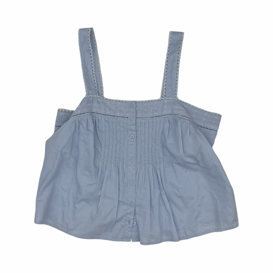 Blouse Sleeveless By Levis In Blue, Size:M
