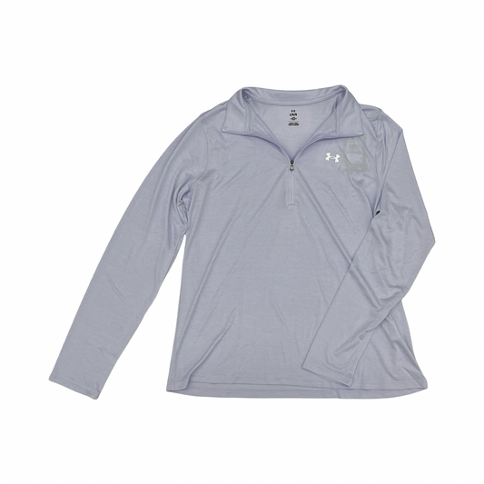 Athletic Top Ls Collar By Under Armour In Purple, Size:L