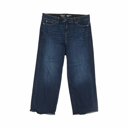 Jeans Wide Leg By Torrid In Blue Denim, Size:20