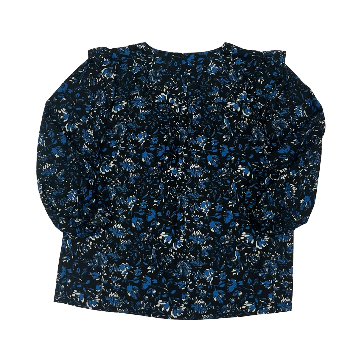 Blouse 3/4 Sleeve By Clothes Mentor In Black & Blue, Size:Xs