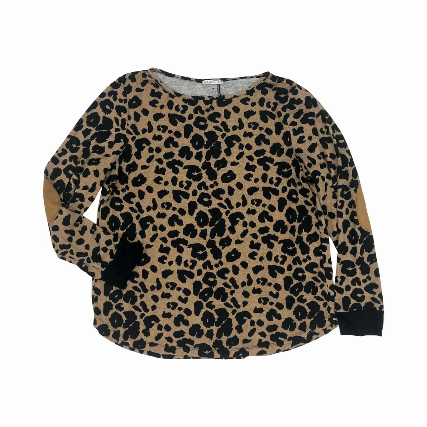 Top Ls By Pink Clover In Leopard Print, Size:Xxl