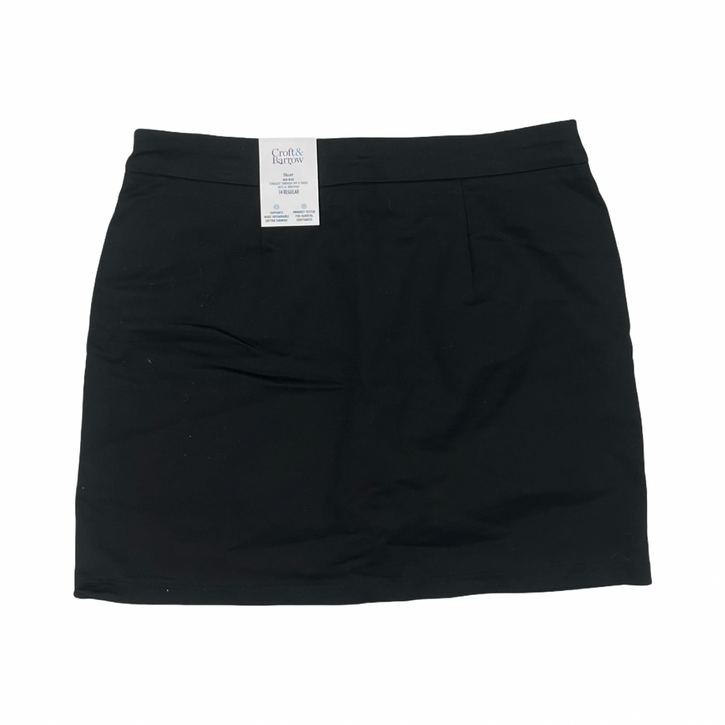 Skort By Croft And Barrow In Black, Size:14