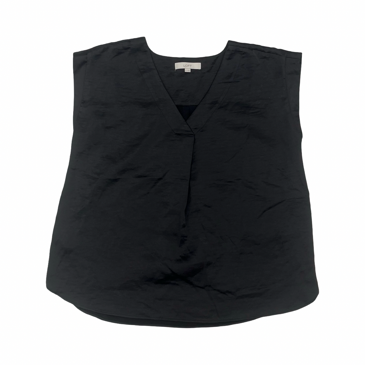 Blouse Ss By Loft In Black, Size:Xl