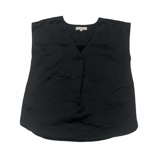 Blouse Ss By Loft In Black, Size:Xl