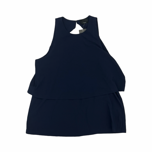 Blouse Sleeveless By Lumiere In Navy, Size:L
