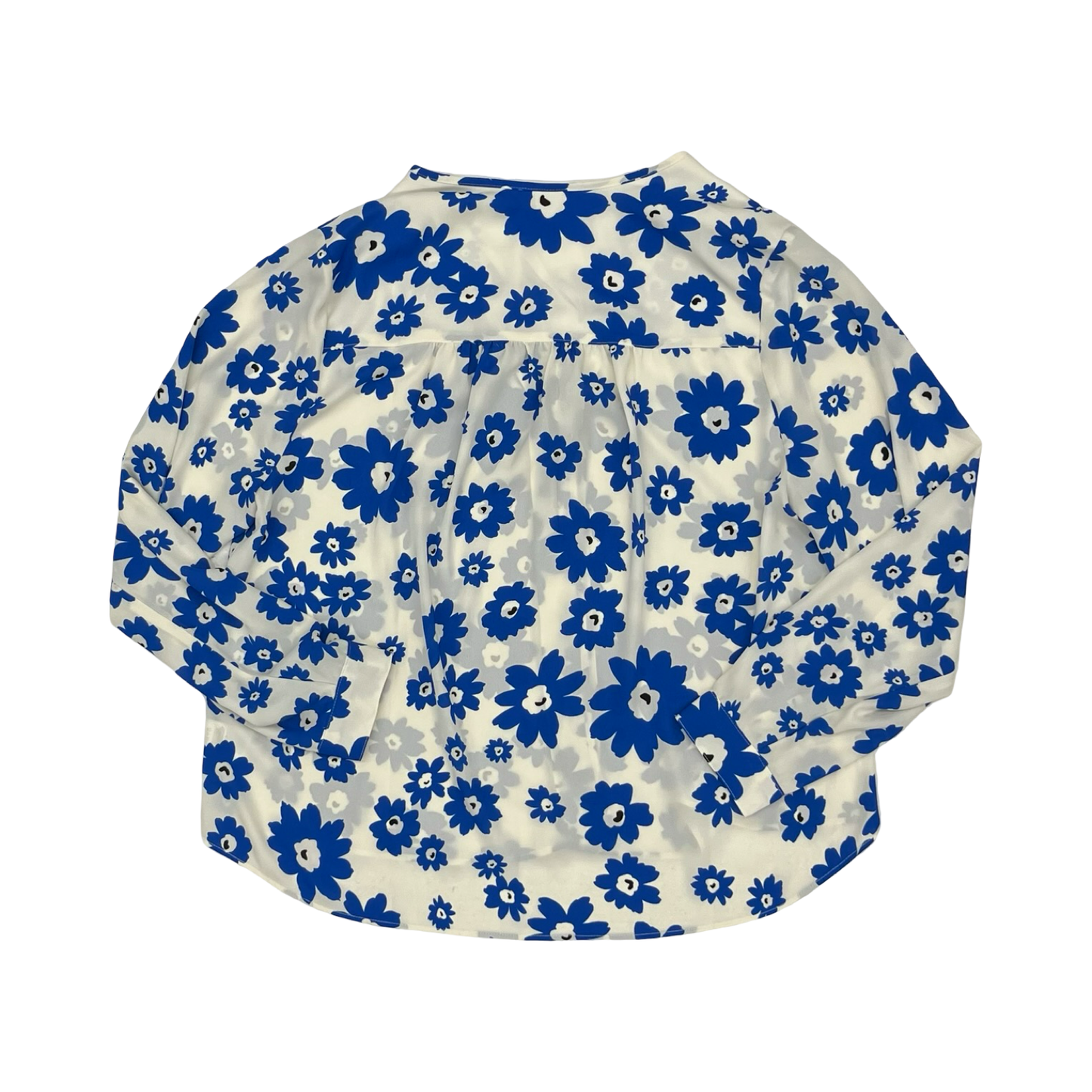 Blouse Ls By Cabi In Blue & White, Size:Xl