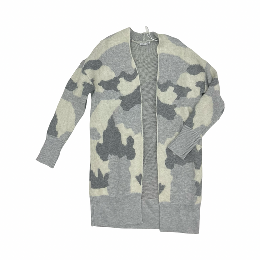 Sweater Cardigan By Dex In Grey & Tan, Size:M
