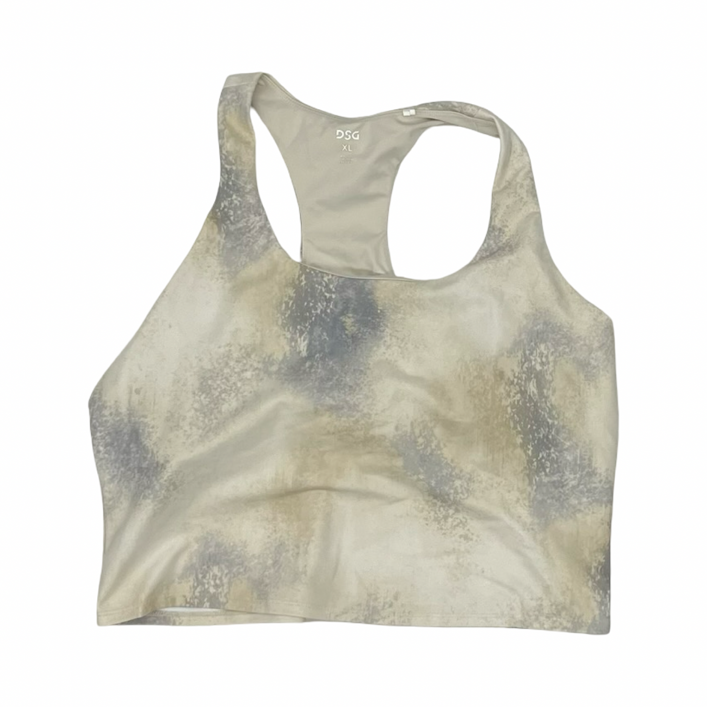 Athletic Tank Top By Clothes Mentor In Cream & Grey, Size:Xl