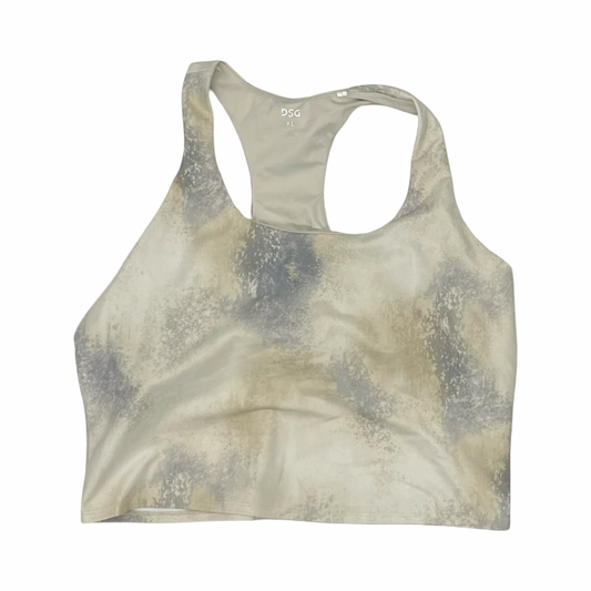 Athletic Tank Top By Clothes Mentor In Cream & Grey, Size:Xl