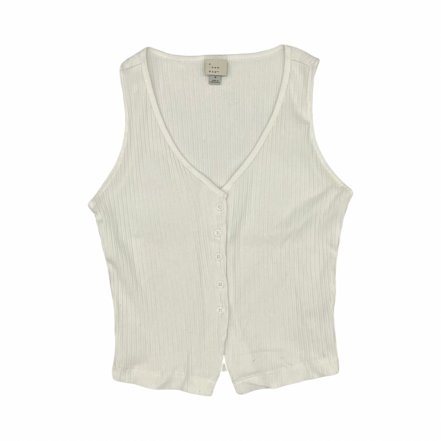Top Sleeveless By A New Day In White, Size:S